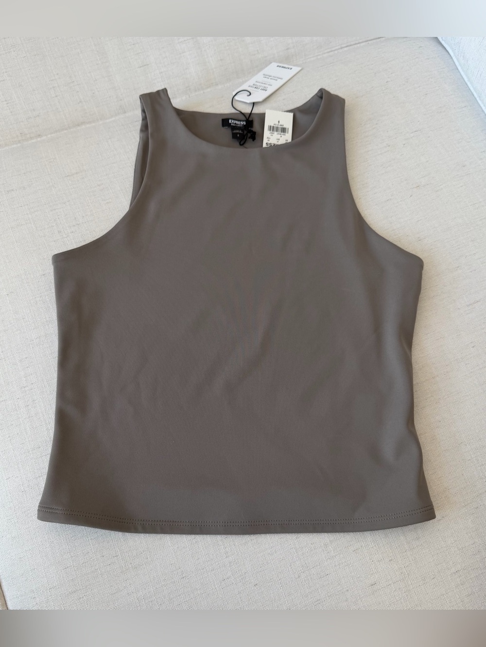 NWT Express body contour Tank Top in Taupe Gray Sz small